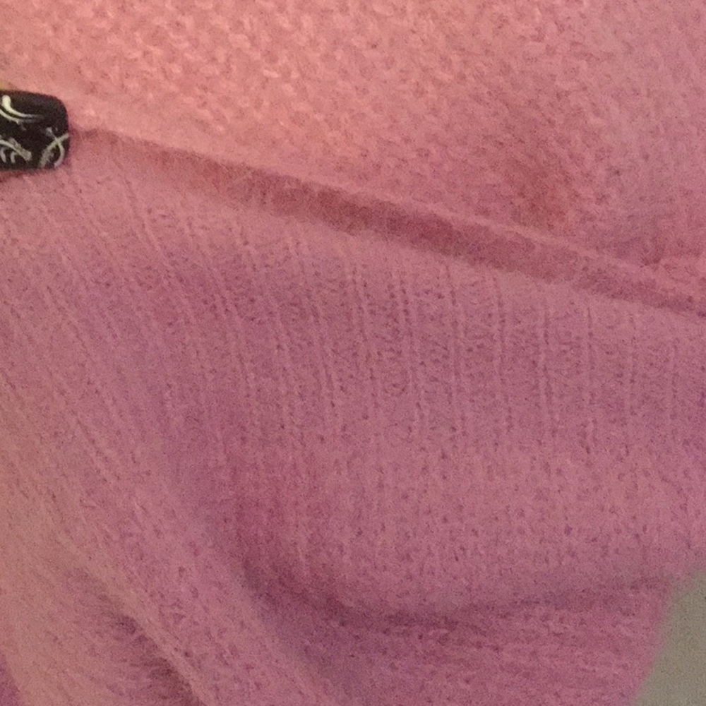 ❌DONATED❌Pink V-Neck Button Up Soft Fuzzy Knit Sweater Top - Picture 9 of 11